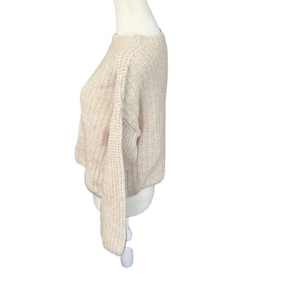 Holebrook Sweden Cajsa Ribbed Merino Wool Blend Sweater Sand Shell small petite - Picture 6 of 12